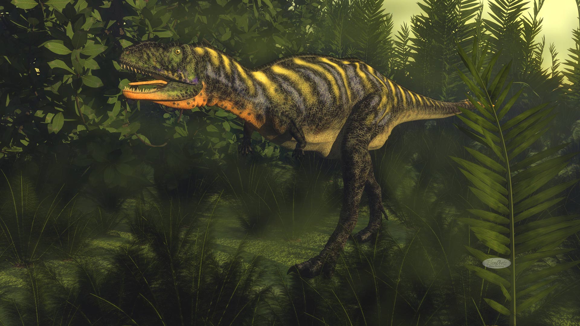 Aucasaurus dinosaur – 3D render