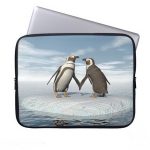 Penguins couple laptop sleeve